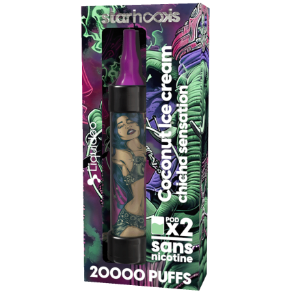 Starter Kit CHICHA Crème Glacée Coco - (Batterie + 2 Pods 10000) Starter Kit CHICHA Crème Glacée Coco - (Batterie + 2 Pods 10000)
