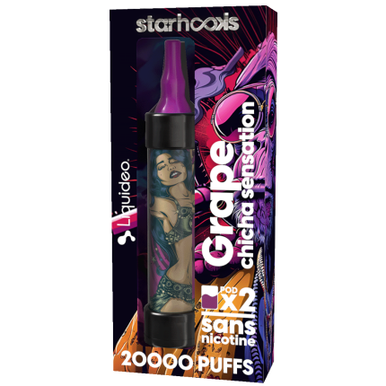 Starter Kit CHICHA Raisin - (Batterie + 2 Pods 10000) Starter Kit CHICHA Raisin - (Batterie + 2 Pods 10000)