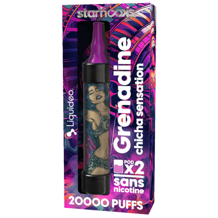 Starter Kit CHICHA Grenadine - (Batterie + 2 Pods 10000) Starter Kit CHICHA Grenadine - (Batterie + 2 Pods 10000)