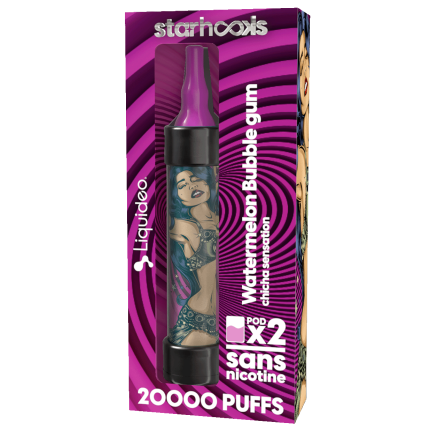 Starter Kit CHICHA Bubble Gum Pastèque - (Batterie + 2 Pods 10000)
