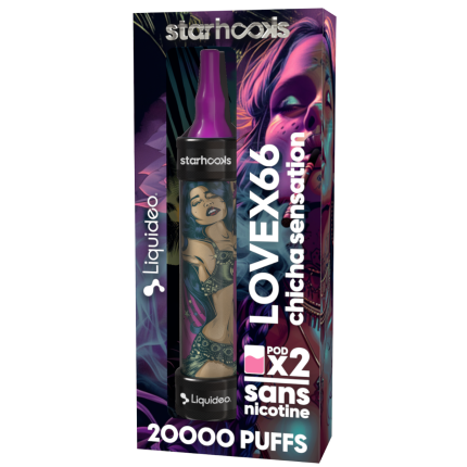 Starter Kit CHICHA LOVEX66 - (Batterie + 2 Pods 10000) Starter Kit CHICHA LOVEX66 - (Batterie + 2 Pods 10000)