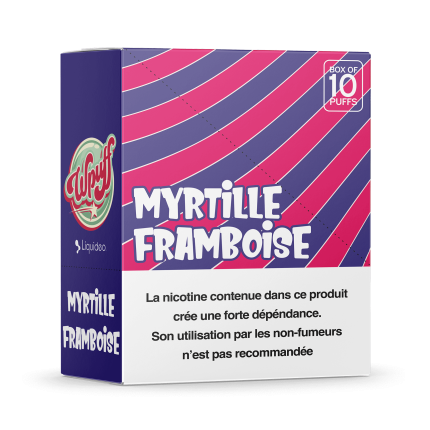 Boite de 10 Wpuff Myrtille Framboyante - 600 puffs Boite de 10 Wpuff Myrtille Framboyante - 600 puffs