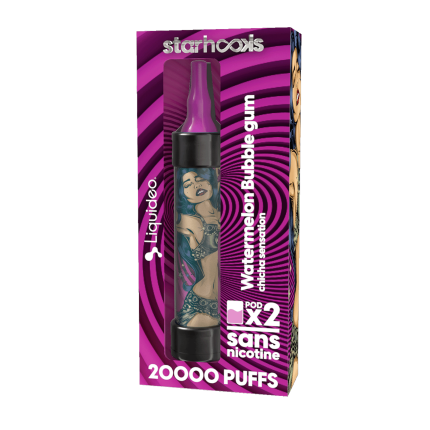 Starter Kit CHICHA Bubble Gum Pastèque - (Batterie + 2 Pods 10000)