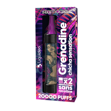 Starter Kit CHICHA Grenadine - (Batterie + 2 Pods 10000) Starter Kit CHICHA Grenadine - (Batterie + 2 Pods 10000)