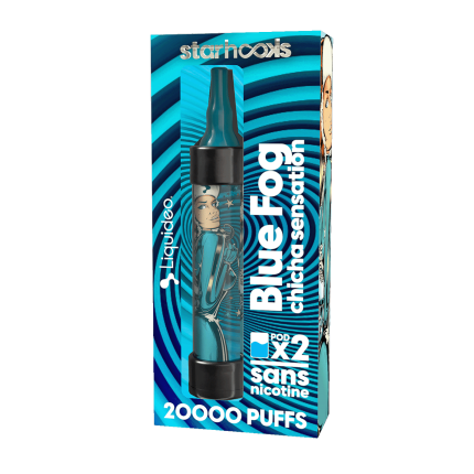 Starter Kit CHICHA Blue Fog - (Batterie + 2 Pods 10000) Starter Kit CHICHA Blue Fog - (Batterie + 2 Pods 10000)