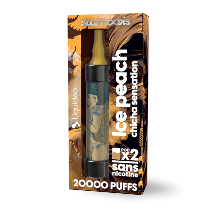 Starter Kit CHICHA Pêche Glacée - (Batterie + 2 Pods 10000) Starter Kit CHICHA Pêche Glacée - (Batterie + 2 Pods 10000)