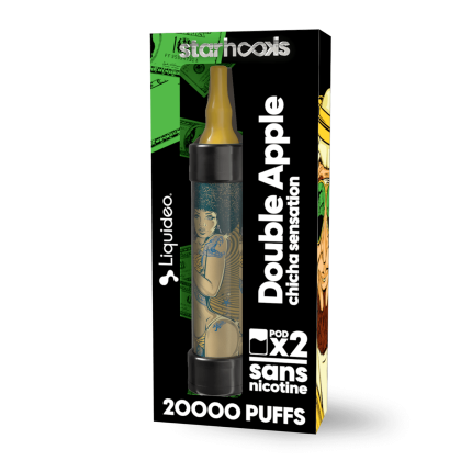 Starter Kit CHICHA Double Pomme - (Batterie + 2 Pods 10000) Starter Kit CHICHA Double Pomme - (Batterie + 2 Pods 10000)