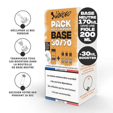 PACK DIY LIQUIDEO - PG/VG 30/70 PACK DIY LIQUIDEO - PG/VG 30/70