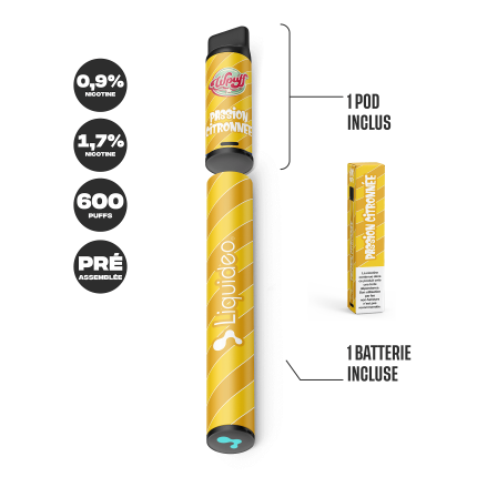 Wpuff Pod Passion Citronée - 600 puffs (1 Battery + 1 Pod) Wpuff Pod Passion Citronée - 600 puffs (1 Battery + 1 Pod)