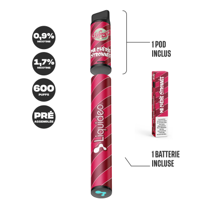 Wpuff Pod Ma Chérie Citronnée - 600 puffs (1 Battery + 1 Pod) Wpuff Pod Ma Chérie Citronnée - 600 puffs (1 Battery + 1 Pod)