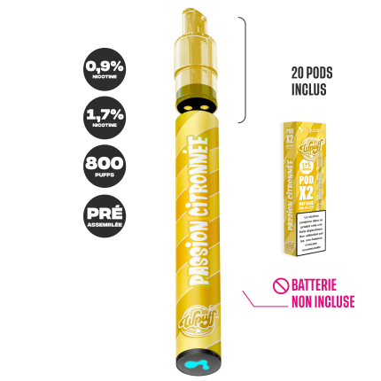 20 Zesty Passion Fruit Pods - Wpuff Pods 2.0 20 Zesty Passion Fruit Pods - Wpuff Pods 2.0