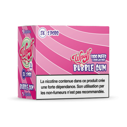 10 Pods Bubble gum - WPuff Pods 600 10 Pods Bubble gum - WPuff Pods 600