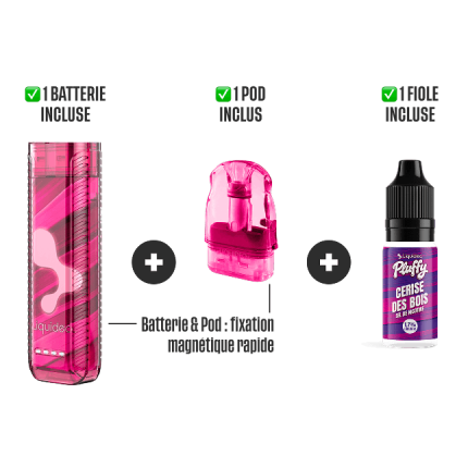 STARTER KIT PLUFFY 10000 PUFFS - Wild Cherry STARTER KIT PLUFFY 10000 PUFFS - Wild Cherry