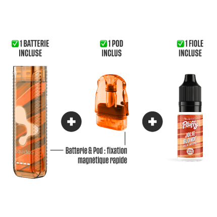 STARTER KIT PLUFFY 10000 PUFFS - Jolies Blondes STARTER KIT PLUFFY 10000 PUFFS - Jolies Blondes