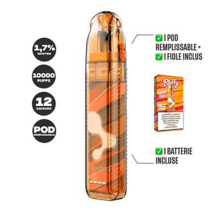 STARTER KIT PLUFFY 10000 PUFFS - Mango Peach STARTER KIT PLUFFY 10000 PUFFS - Mango Peach