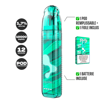 STARTER KIT PLUFFY 10000 PUFFS - Miami Mint STARTER KIT PLUFFY 10000 PUFFS - Miami Mint