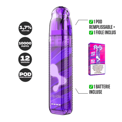 STARTER KIT PLUFFY 10000 PUFFS - Iced Grape STARTER KIT PLUFFY 10000 PUFFS - Iced Grape