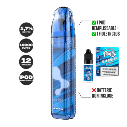 PLUFFY REFILLABLE POD 10000 PUFFS - Blue Dragon PLUFFY REFILLABLE POD 10000 PUFFS - Blue Dragon