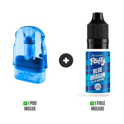 PLUFFY REFILLABLE POD 10000 PUFFS - Blue Dragon PLUFFY REFILLABLE POD 10000 PUFFS - Blue Dragon