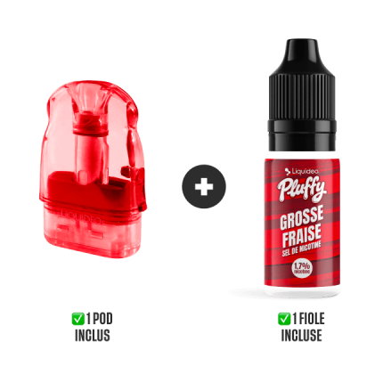 PLUFFY REFILLABLE POD 10000 PUFFS - Big Strawberry PLUFFY REFILLABLE POD 10000 PUFFS - Big Strawberry