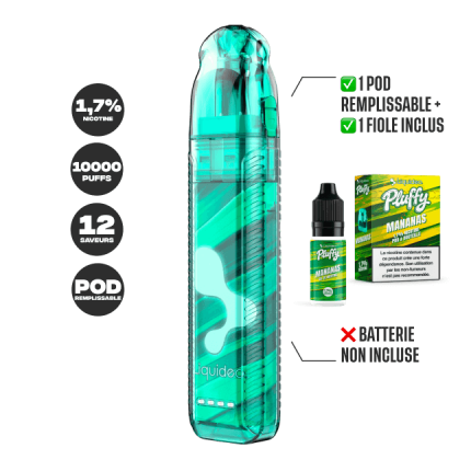 POD REMPLISSABLE PLUFFY 10000 PUFFS - Mananas POD REMPLISSABLE PLUFFY 10000 PUFFS - Mananas