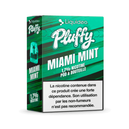 POD REMPLISSABLE PLUFFY 10000 PUFFS - Miami Mint POD REMPLISSABLE PLUFFY 10000 PUFFS - Miami Mint