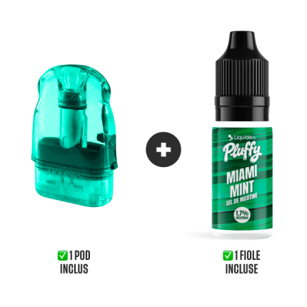POD REMPLISSABLE PLUFFY 10000 PUFFS - Miami Mint POD REMPLISSABLE PLUFFY 10000 PUFFS - Miami Mint