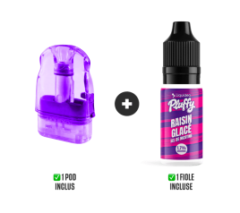 POD REMPLISSABLE PLUFFY 10000 PUFFS - Iced Grape