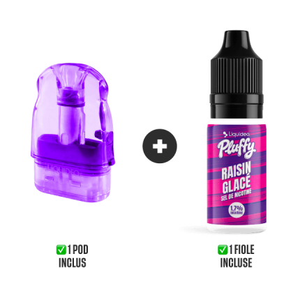 POD REMPLISSABLE PLUFFY 10000 PUFFS - Iced Grape POD REMPLISSABLE PLUFFY 10000 PUFFS - Iced Grape