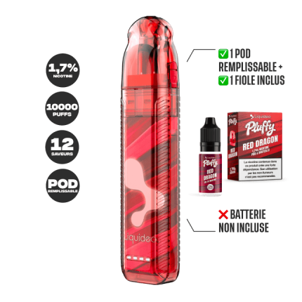 POD REMPLISSABLE PLUFFY 10000 PUFFS - Red Dragon