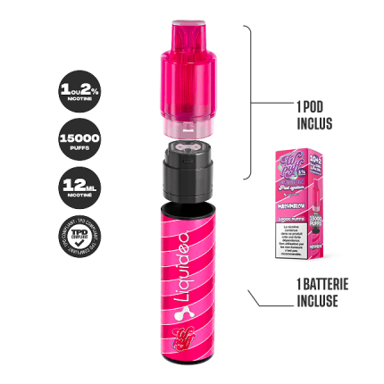 Starter Kit Mashmalow - Wpuff Pod Fusion (Batterie + 1 Pod) - 15000 puffs Starter Kit Mashmalow - Wpuff Pod Fusion (Batterie + 1 Pod) - 15000 puffs