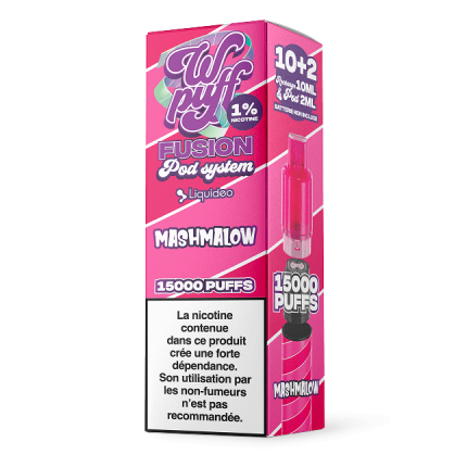 Starter Kit Mashmallow - Wpuff Pod Fusion (Battery + 1 Pod) - 15000 puffs Starter Kit Mashmallow - Wpuff Pod Fusion (Battery + 1 Pod) - 15000 puffs