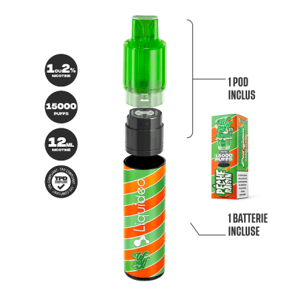 Starter Kit Peach Grape - Wpuff Pod Fusion (Battery + 1 Pod) - 15000 puffs