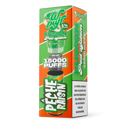 Starter Kit Peach Grape - Wpuff Pod Fusion (Battery + 1 Pod) - 15000 puffs