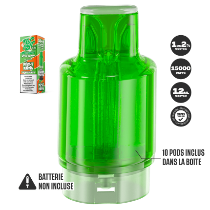 1 Pod Pêche Raisin - Wpuff Pod Fusion - 15000 puffs 1 Pod Pêche Raisin - Wpuff Pod Fusion - 15000 puffs