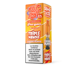 1 Pod Triple Mangue - Wpuff Pod Fusion - 15000 puffs 1 Pod Triple Mangue - Wpuff Pod Fusion - 15000 puffs