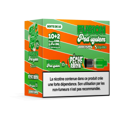 10 Pods Pêche Raisin - Wpuff Pod Fusion - 15000 puffs